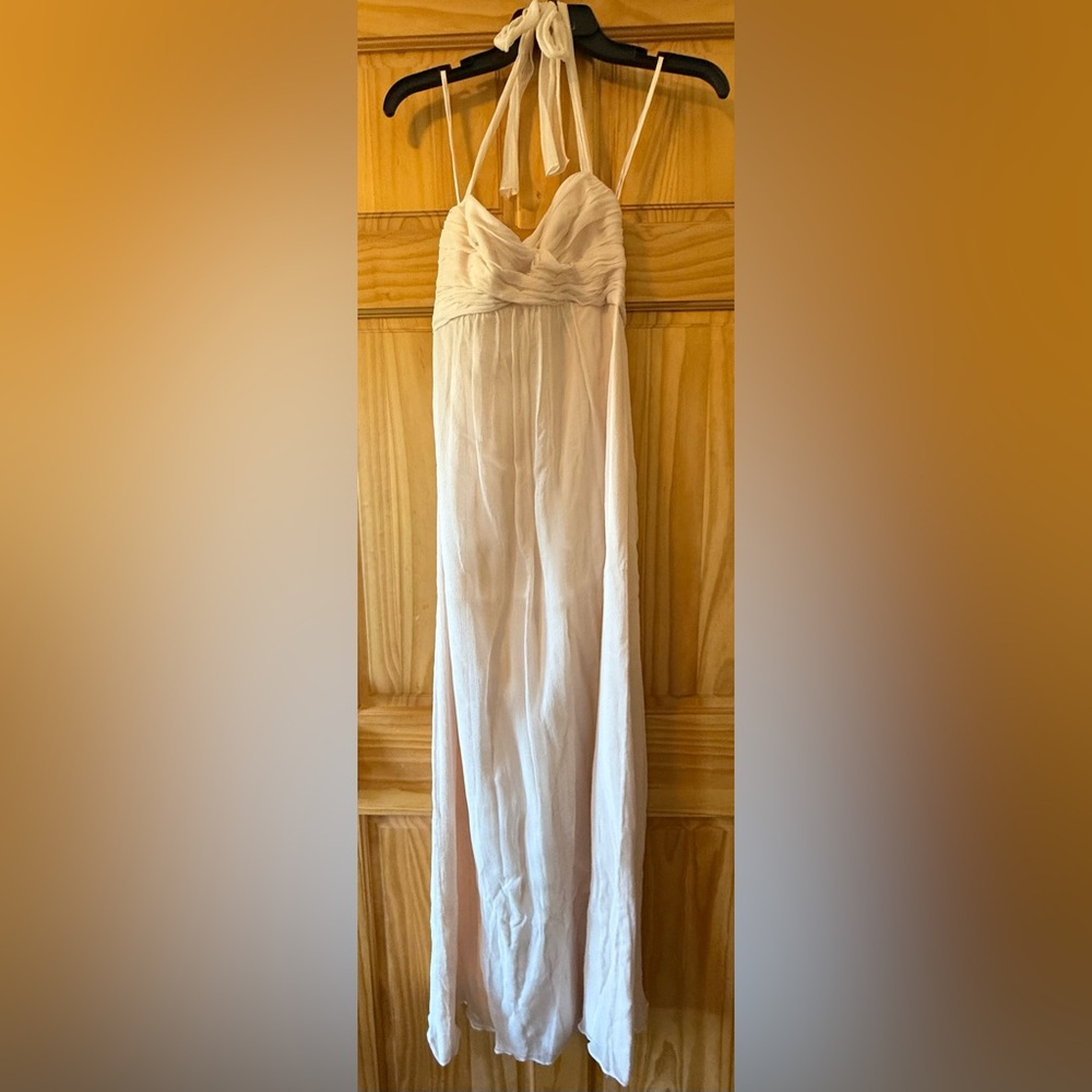 Amsale Light Pink Floor Length Gown